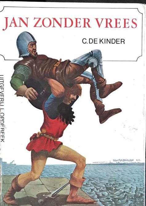 Een tekening van de jonge Jan Zonder Vrees die zware lasten uit een scheepsruim tilt.