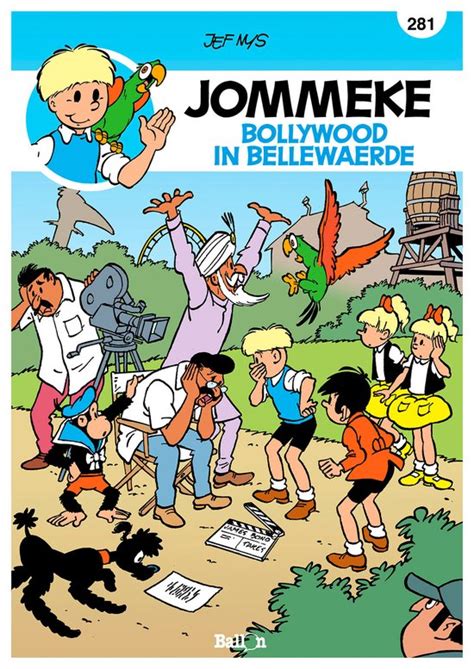 kinderen met Jommeke strip voor Bellewaerde entree