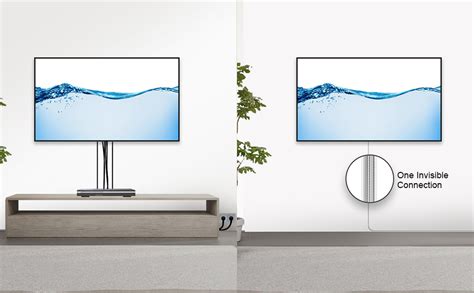 Detailfoto van de dunne, transparante Samsung One Invisible Cable.