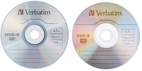 Illustratie die de verschillen tussen DVD-R en DVD-RW weergeeft.