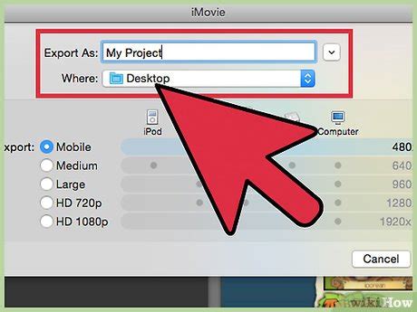 Stapsgewijze handleiding voor het exporteren van een iMovie project naar een USB-drive