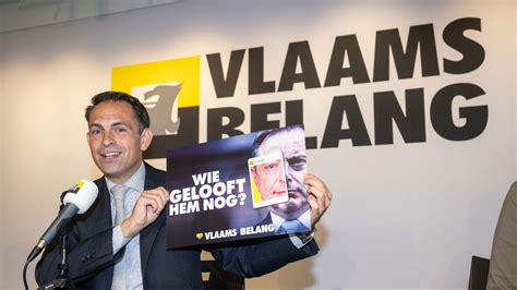 grafiek die de stijgende populariteit van N-VA en Vlaams Belang toont