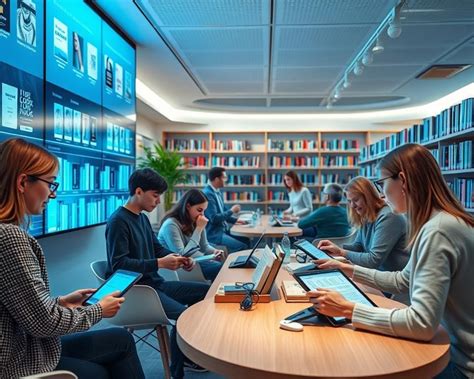 Illustratie van de verschillende digitale diensten die bibliotheken aanbieden