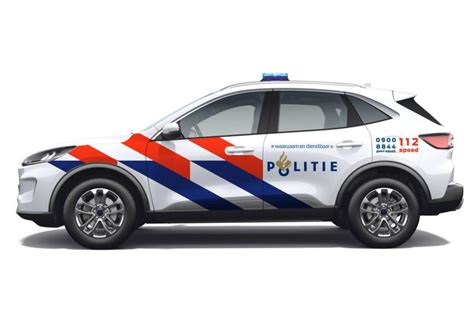 illustratie van een politieauto op straat