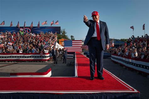 Donald Trump tijdens een politieke rally
