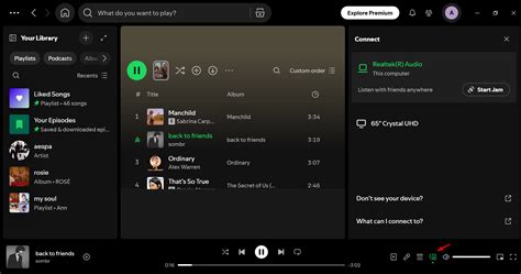 Screenshot van de Spotify app op een smartphone met het 