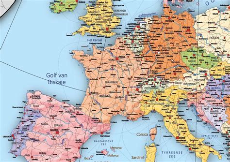 Gedetailleerde kaart van de Pony Express-route