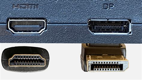 Uiterlijk van een DisplayPort-aansluiting met schuine kant