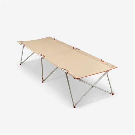 Decathlon Camp Bed Air 70 in beige met bijpassende ritsen en ventielen