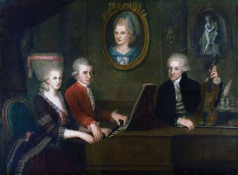 Illustratie van Wolfgang Amadeus Mozart met partituur