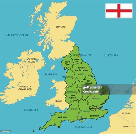 een kaart van Engeland met de regio Kent gemarkeerd