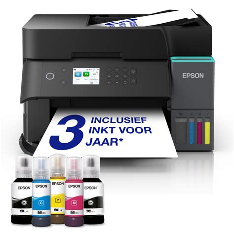 Infographic die de kostenbesparing van Epson EcoTank printers vergelijkt met traditionele inkjetprinters.