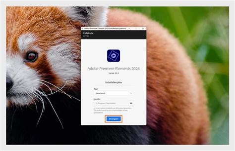 Screenshot van de Elements Organizer met opties voor het toevoegen van media.