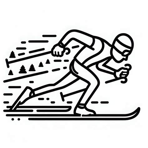 Langlaufer die de skatingtechniek toepast op een brede loipe