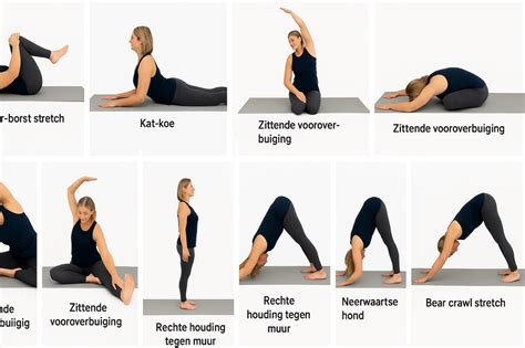 Collage van afbeeldingen die de rekoefeningen uit Fase 1 demonstreren.