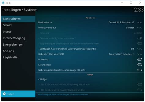 Screenshot van het Kodi-menu met de optie 'Language' gemarkeerd
