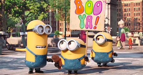 Illustratie van de Minions in een nieuwe, avontuurlijke setting