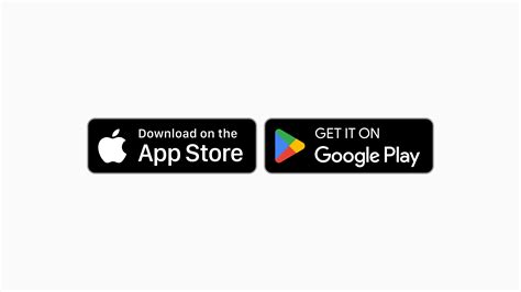 icoontjes van de Google Play Store en Apple App Store