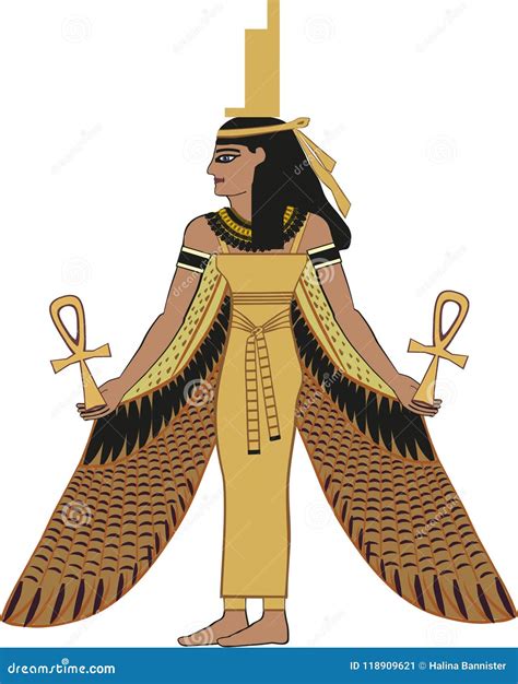 Illustratie van de godin Isis