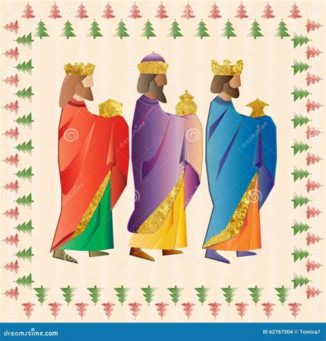 illustratie van de drie koningen in het moderne tijdperk