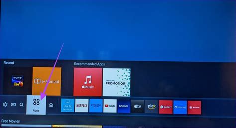 Overzicht van geïnstalleerde apps op een Samsung Smart TV