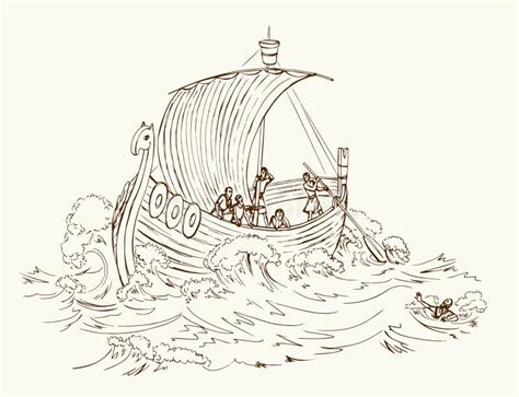 Illustratie van de familie Robinson die aan boord van een schip de oceaan oversteekt.