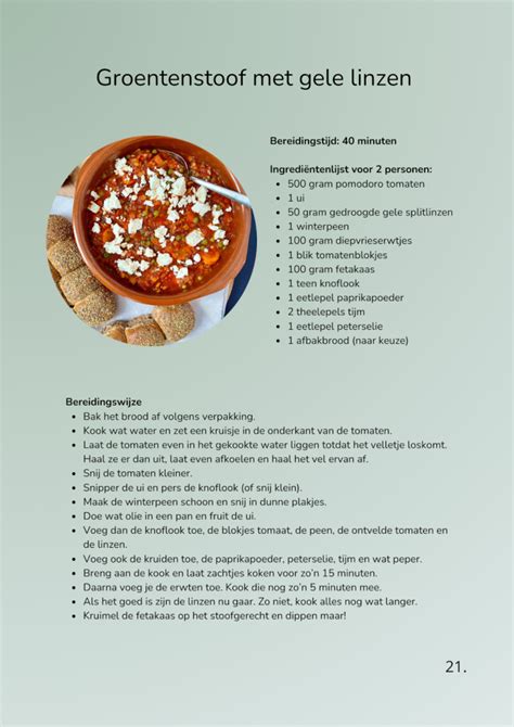 Voorbeeld van een koolhydraatarm recept uit het boek van Lisa