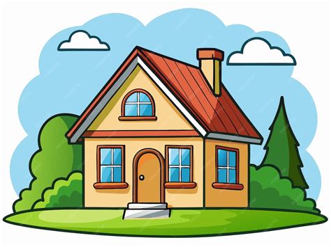 Illustratie van een huis met visuele representaties van items op specifieke locaties