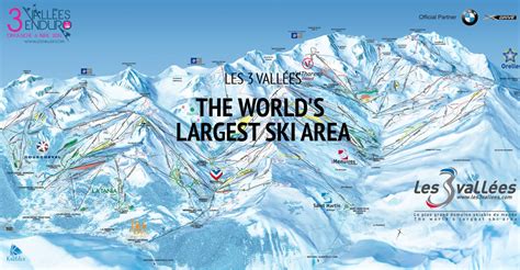 Informatieve kaart van het skigebied Les Trois Vallées
