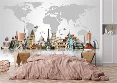 Wereldkaart met highlights van iconische film locaties