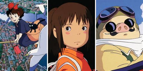 Een collage van posters van iconische films van Hayao Miyazaki.