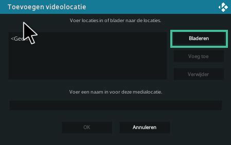 Screenshot van de optie 