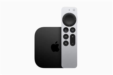 Illustratie van de Apple TV set-top box met de Siri Remote