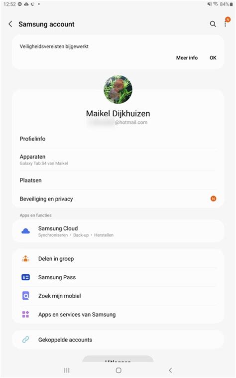 Screenshot van het inlogscherm van een Samsung Account op een Smart TV.