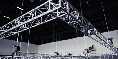 Illustratie van een beamer bevestigd aan een truss systeem.