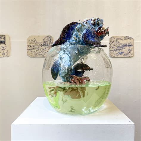 Collage van diverse keramische kunstwerken van Joop Crompvoets