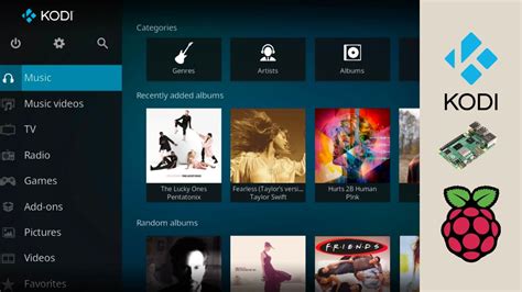 Raspberry Pi 3B met Kodi interface