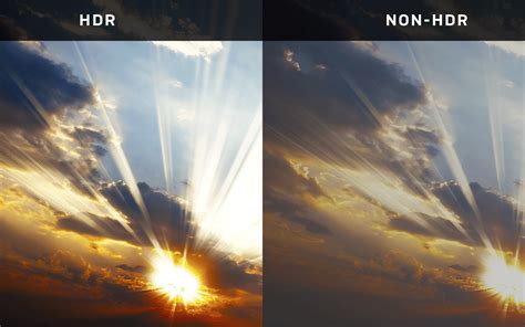 Diagram dat de voordelen van HDR en brede kleurondersteuning illustreert.