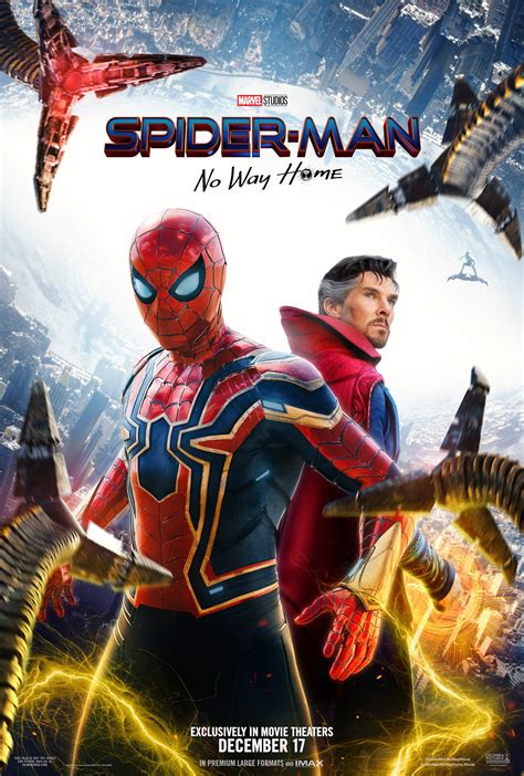 Poster van de film Spider-Man: No Way Home met de hoofdrolspelers.