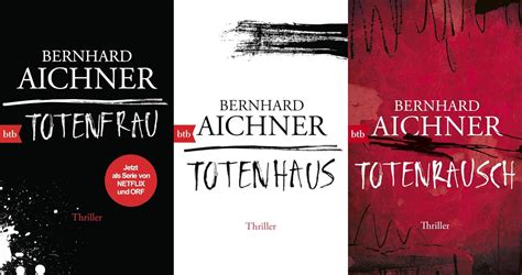 Boekomslag van de Totenfrau-trilogie van Bernhard Aichner