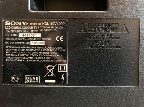 Ontwerpkenmerken van de Sony KDL-40V4000 met 