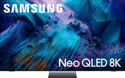 Illustratie van een high-end Samsung 8K Neo QLED TV in een moderne woonkamer