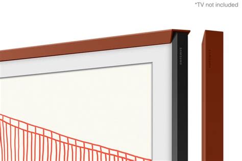 Detailaufnahme eines austauschbaren Magnetrahmens am Samsung The Frame