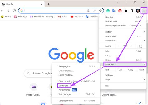Illustratie die laat zien hoe je een extensie kunt vastmaken aan de Chrome-werkbalk.