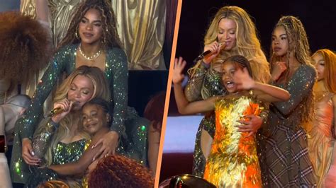 Artistieke impressie van Beyoncé die haar kinderen omhelst, symbolisch voor de balans tussen carrière en gezin.