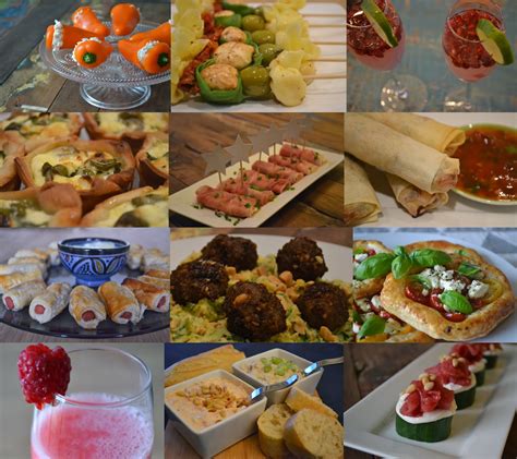 Overzicht van verschillende arrangementen met bijbehorende hapjes en drankjes