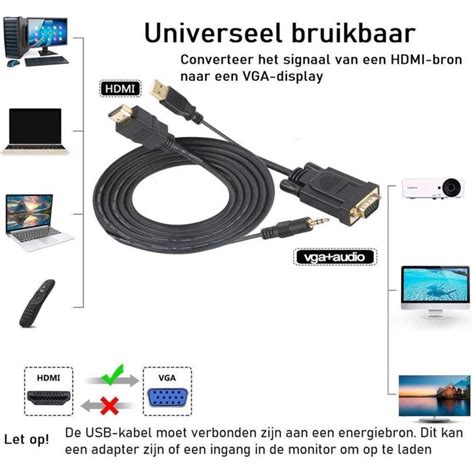 Schema met verschillende kabel- en adaptercombinaties voor Chromebook naar beamer/monitor