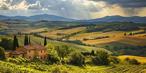 Landschap in Toscane, mogelijk het La Balze gebied