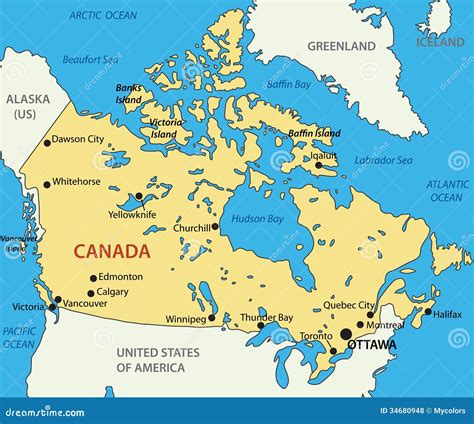Kaart van Canada met de ligging van Edmonton en de Rocky Mountains.