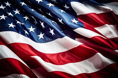 Gedetailleerde close-up van de Amerikaanse vlag in Full HD, met nadruk op de textuur van de stof en de scherpte van de sterren en strepen.